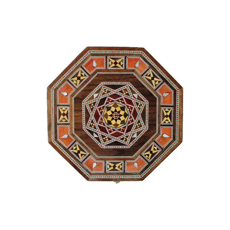 Wooden Mosaic box - Handmade - Octagon - Mosaic Geometric Pattern - HM1546 & HM1547