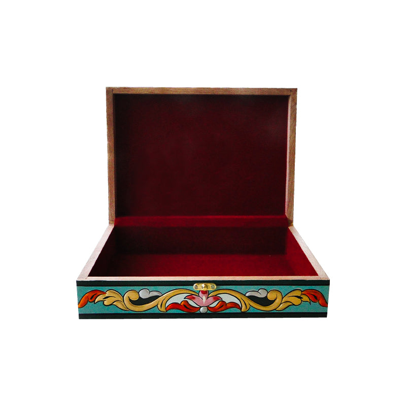 Wooden Ajami box- Rectangular Ajami Box- Floral Design- HM1531