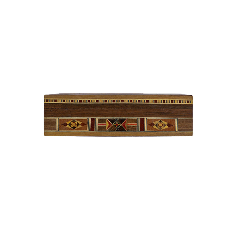 Wooden Mosaic box- Rectangular Mosaic Box-Geometric Pattern- HM1504