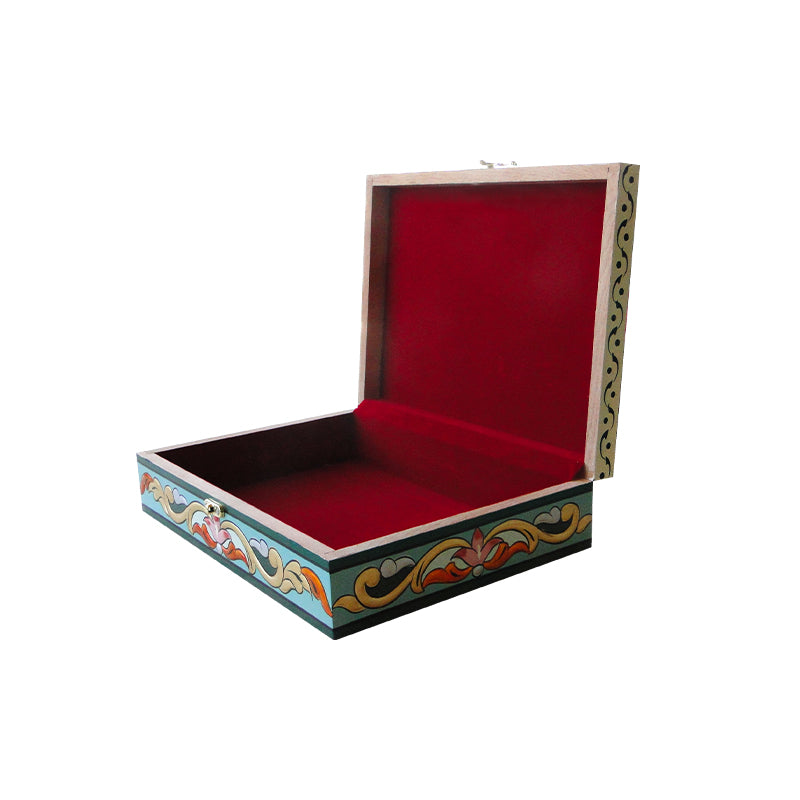 Wooden Ajami box- Rectangular Ajami Box- Floral Design- HM1532