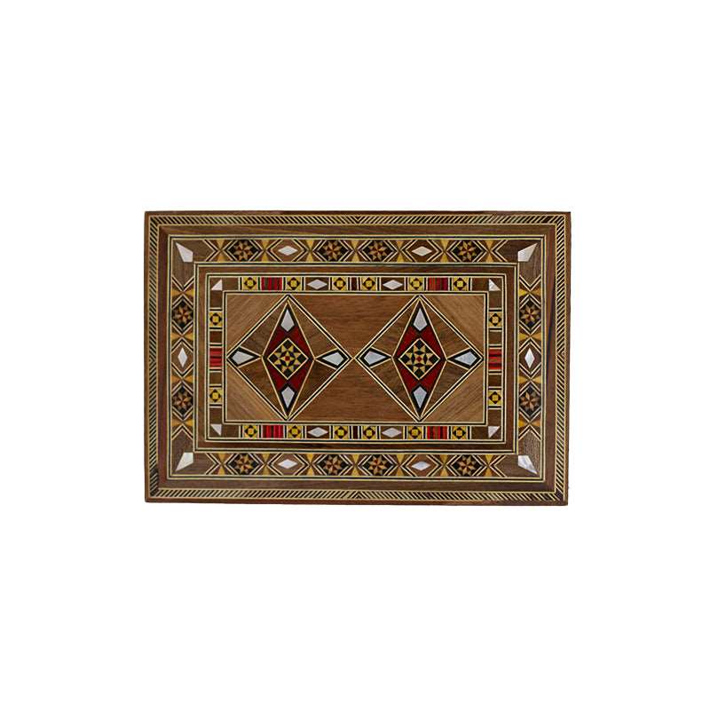 Wooden Mosaic box- Rectangular Mosaic Box-Geometric Pattern- HM1504