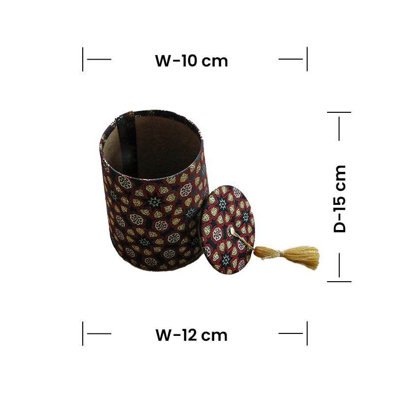 Ramadan Set - Handmade - Crescent set + Leather tarbush with brocade fabric-HM1534 & HM1535
