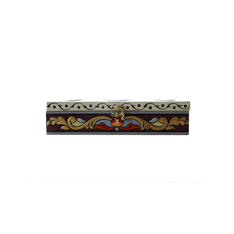 Wooden Ajami box- Square Ajami Box- Floral Design- HM1527