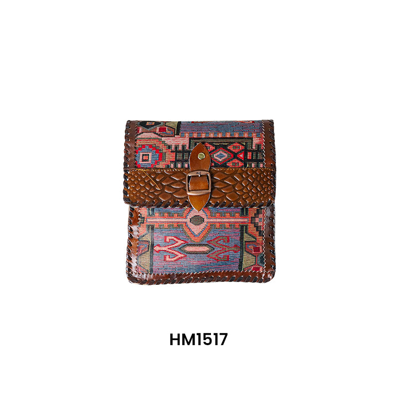 Square Handmade handbag- Damasco - Indian style- HM1517