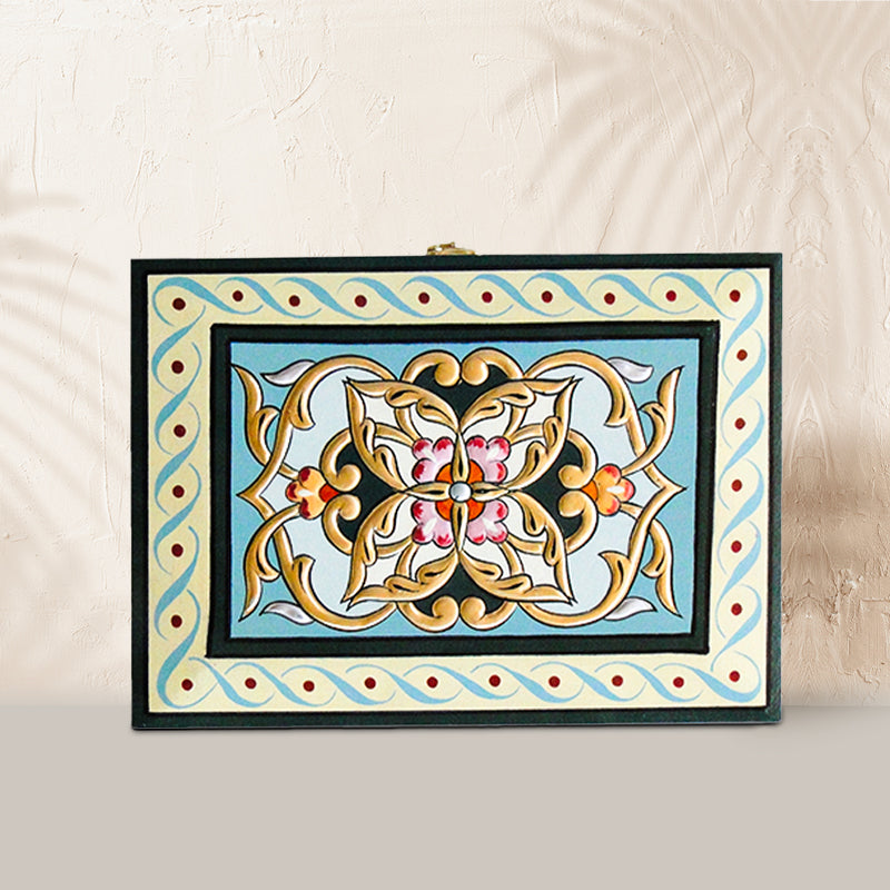 Wooden Ajami box- Rectangular Ajami Box- Floral Design- HM1530